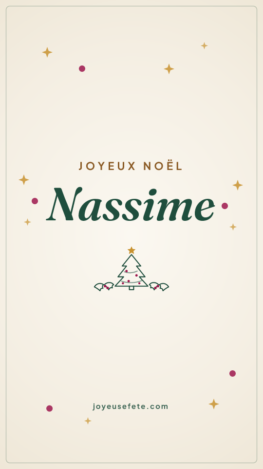 Image « Joyeux Noël Nassime » au format story