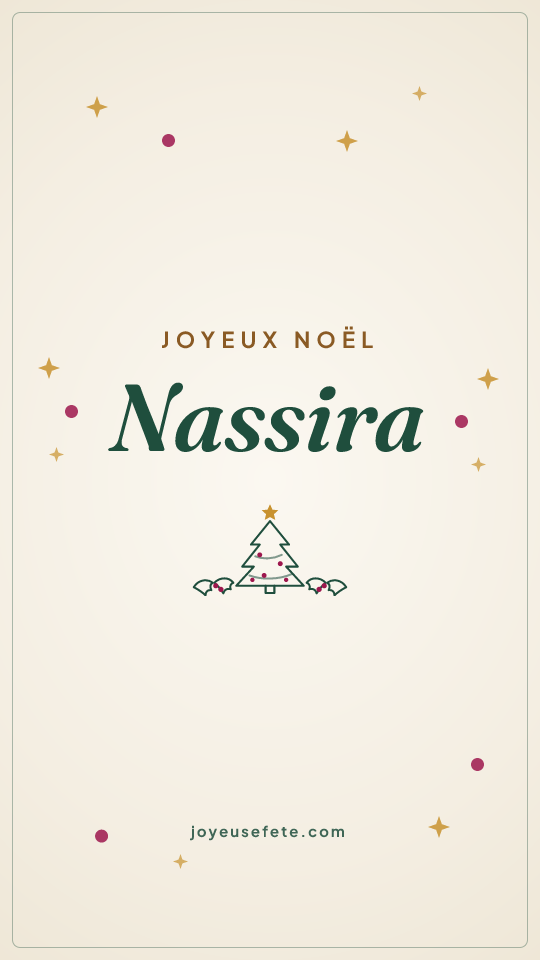Image « Joyeux Noël Nassira » au format story