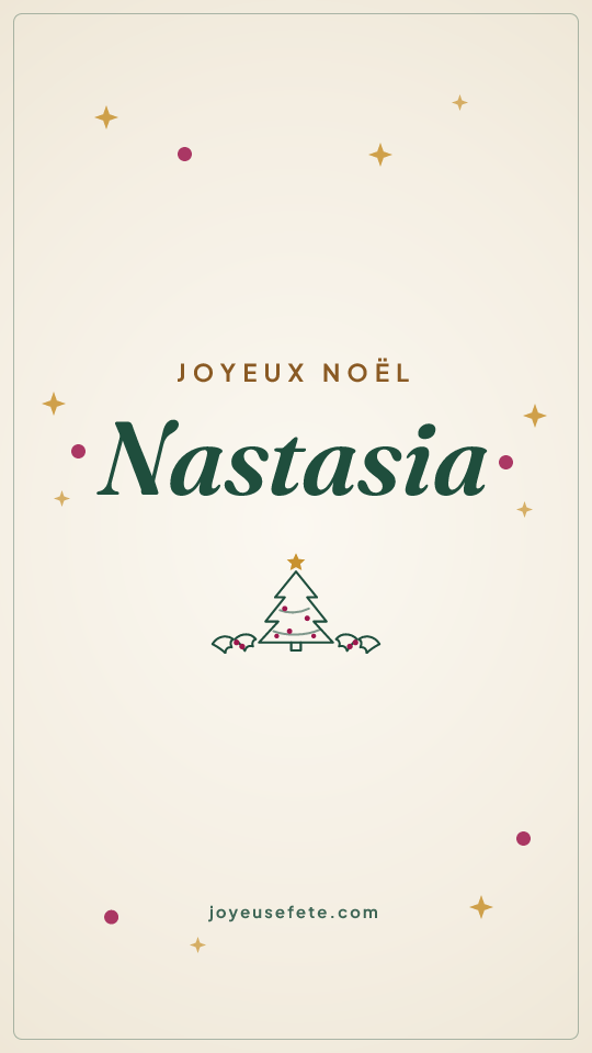 Image « Joyeux Noël Nastasia » au format story
