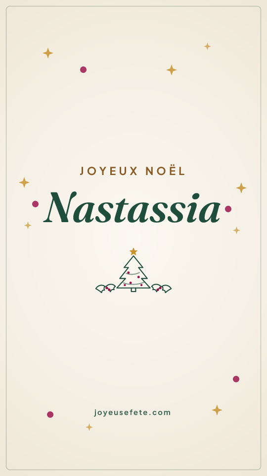 Image « Joyeux Noël Nastassia » au format story