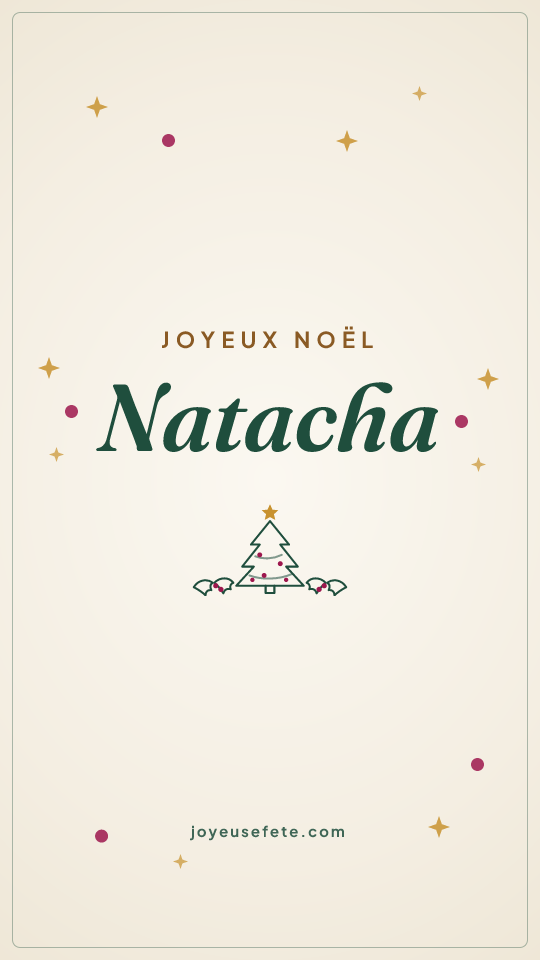 Image « Joyeux Noël Natacha » au format story