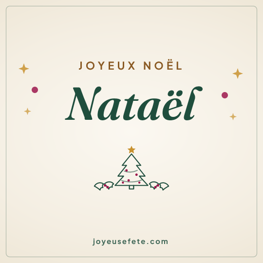 Image carrée « Joyeux Noël Nataël » pour WhatsApp