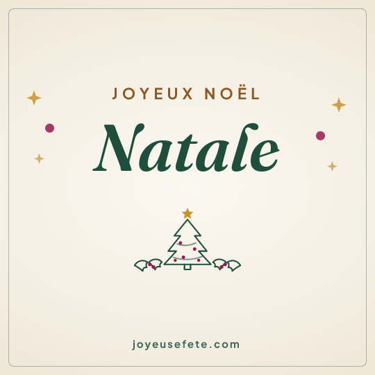 Image carrée « Joyeux Noël Natale » pour WhatsApp