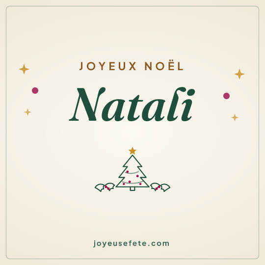 Image carrée « Joyeux Noël Natali » pour WhatsApp