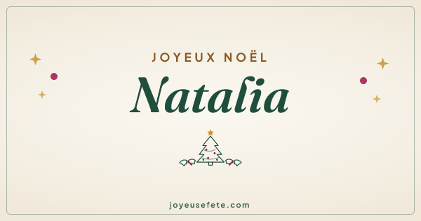 Image « Joyeux Noël Natalia » au format large