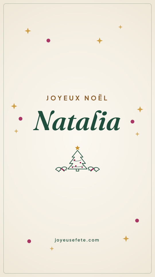 Image « Joyeux Noël Natalia » au format story