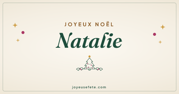 Image « Joyeux Noël Natalie » au format large