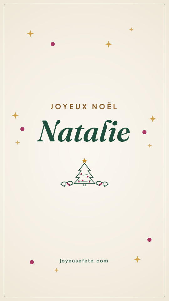 Image « Joyeux Noël Natalie » au format story