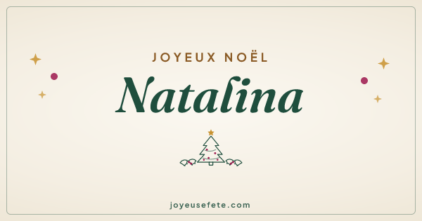Image « Joyeux Noël Natalina » au format large
