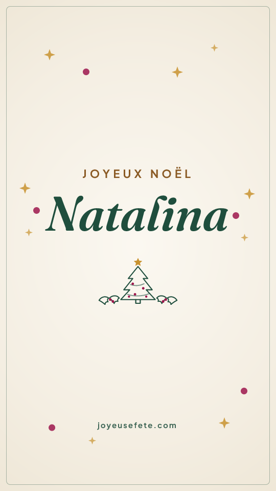 Image « Joyeux Noël Natalina » au format story
