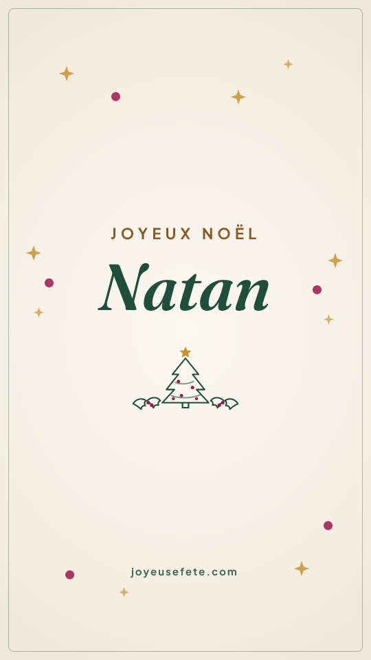 Image « Joyeux Noël Natan » au format story
