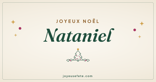 Image « Joyeux Noël Nataniel » au format large