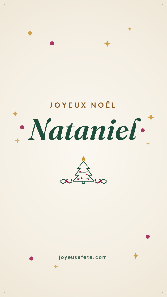 Image « Joyeux Noël Nataniel » au format story