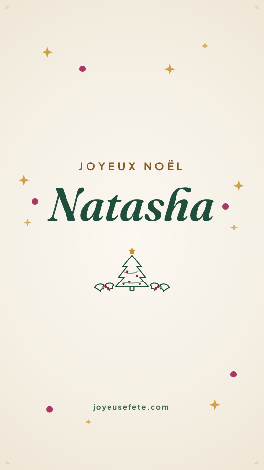 Image « Joyeux Noël Natasha » au format story