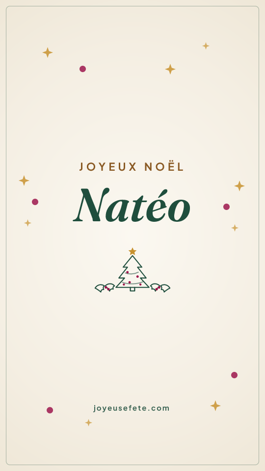 Image « Joyeux Noël Natéo » au format story