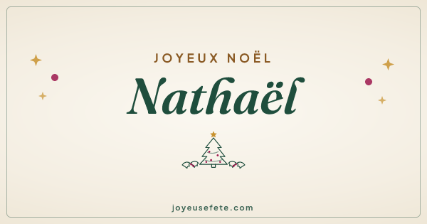 Image « Joyeux Noël Nathaël » au format large
