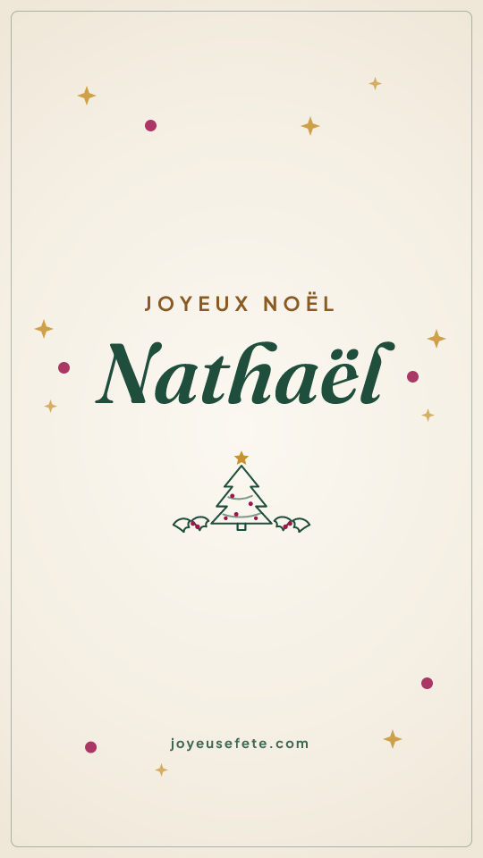 Image « Joyeux Noël Nathaël » au format story
