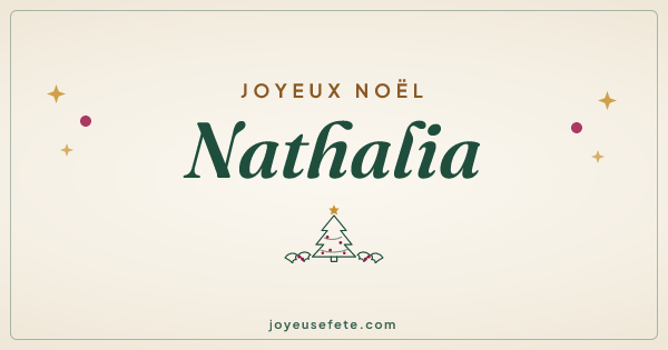 Image « Joyeux Noël Nathalia » au format large