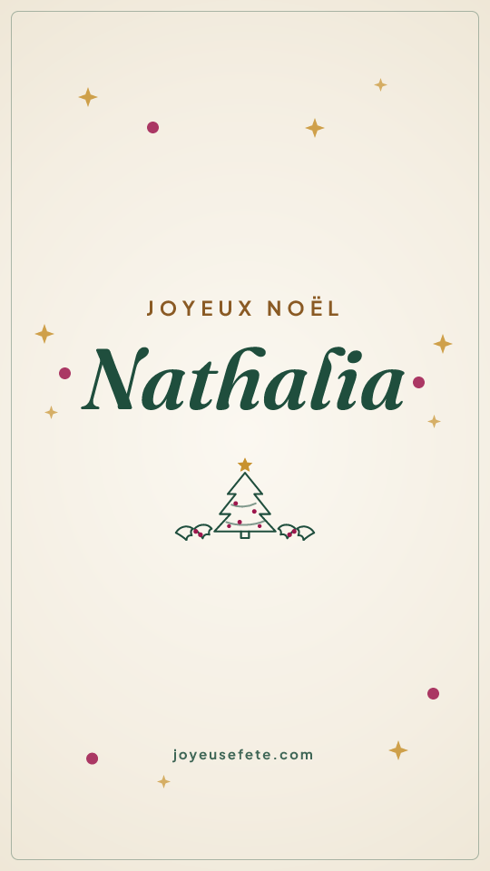 Image « Joyeux Noël Nathalia » au format story