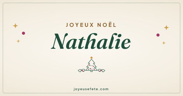 Image « Joyeux Noël Nathalie » au format large