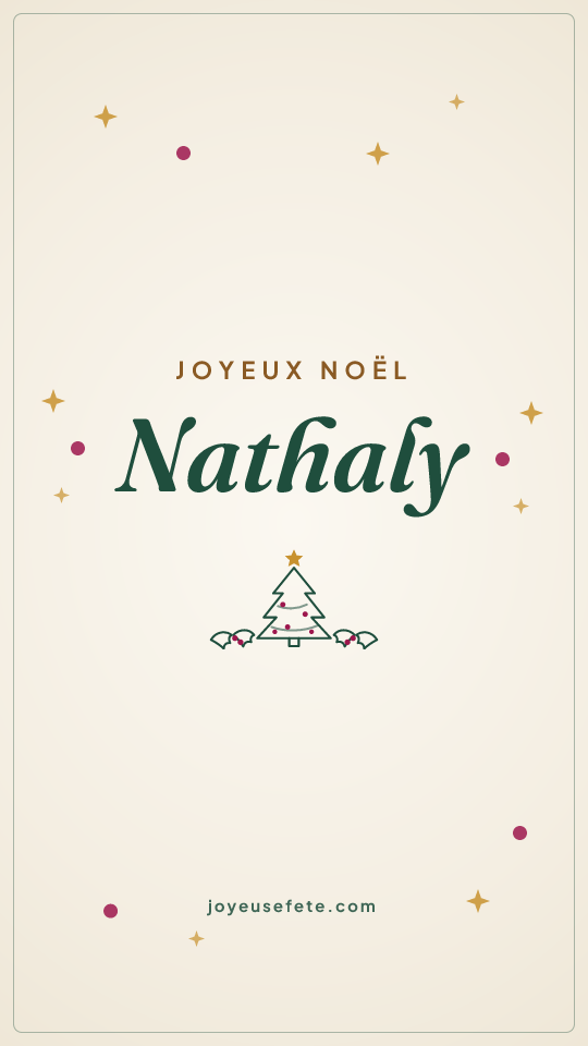 Image « Joyeux Noël Nathaly » au format story