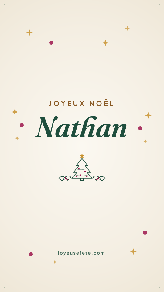 Image « Joyeux Noël Nathan » au format story