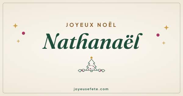 Image « Joyeux Noël Nathanaël » au format large