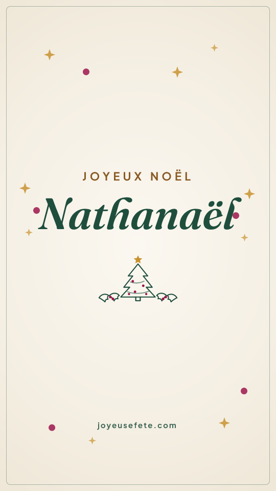 Image « Joyeux Noël Nathanaël » au format story