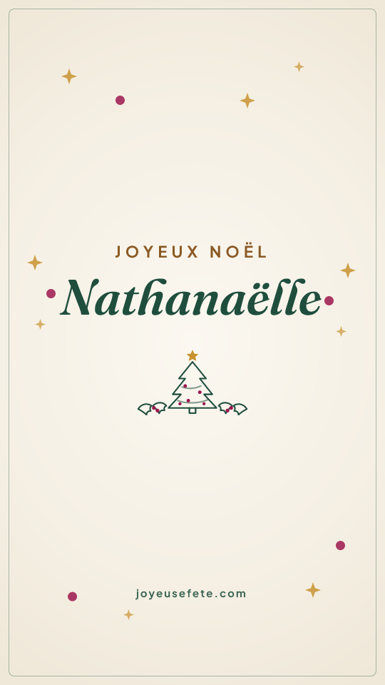 Image « Joyeux Noël Nathanaëlle » au format story