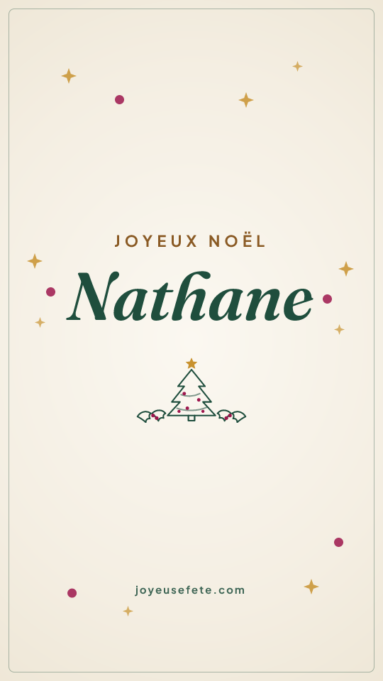Image « Joyeux Noël Nathane » au format story