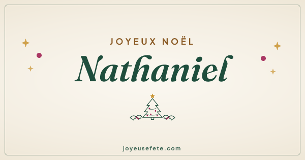 Image « Joyeux Noël Nathaniel » au format large