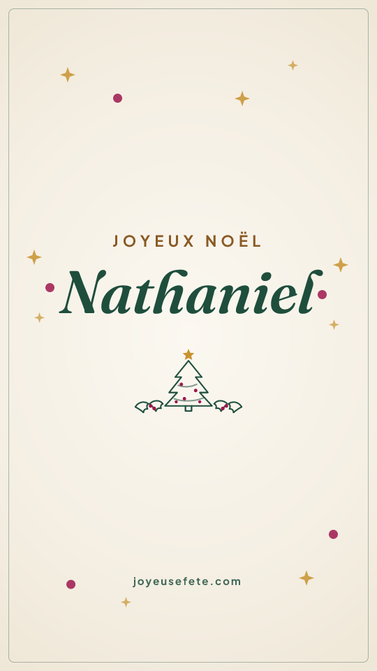 Image « Joyeux Noël Nathaniel » au format story