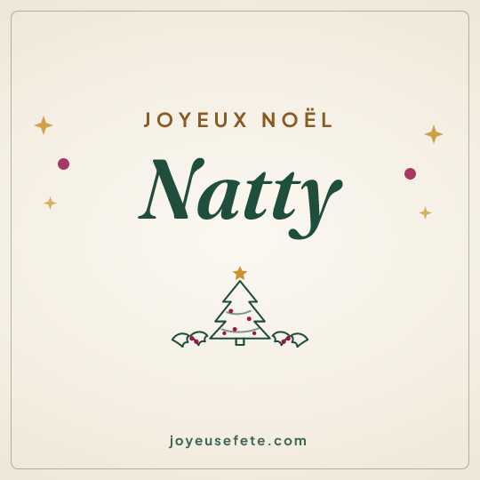 Image carrée « Joyeux Noël Natty » pour WhatsApp