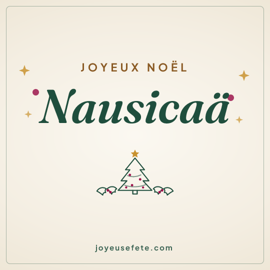 Image carrée « Joyeux Noël Nausicaä » pour WhatsApp