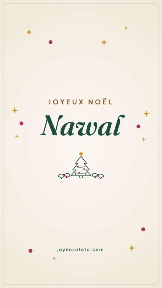 Image « Joyeux Noël Nawal » au format story