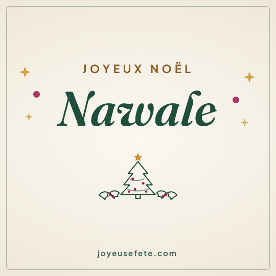 Image carrée « Joyeux Noël Nawale » pour WhatsApp