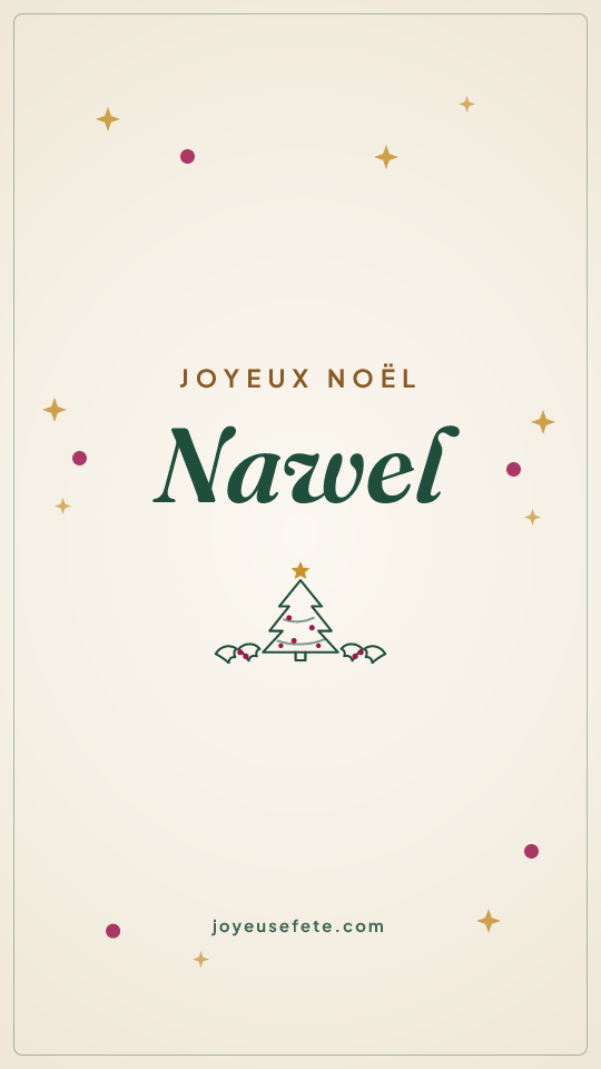 Image « Joyeux Noël Nawel » au format story