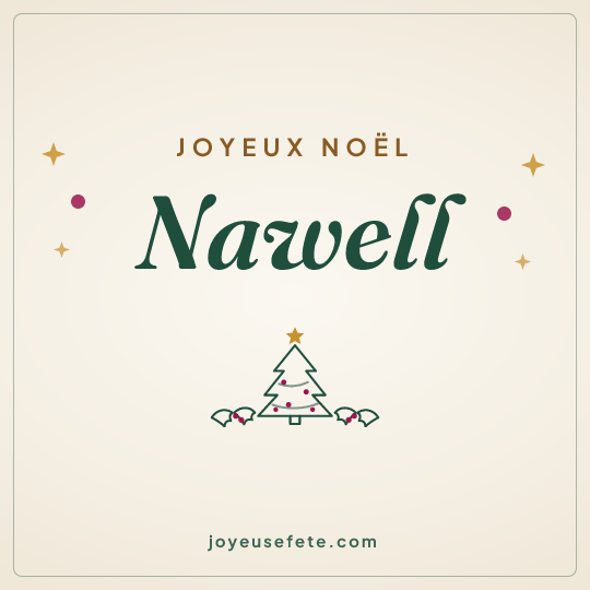 Image carrée « Joyeux Noël Nawell » pour WhatsApp