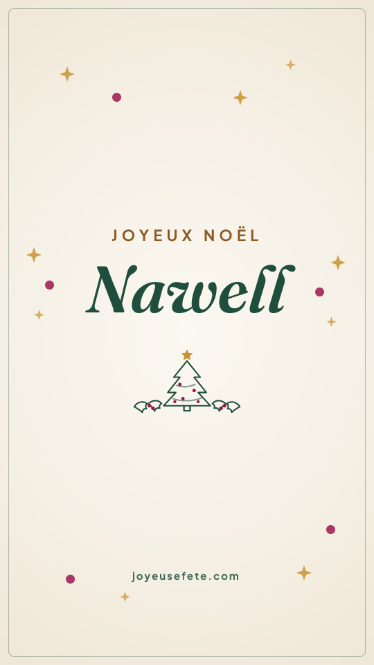 Image « Joyeux Noël Nawell » au format story