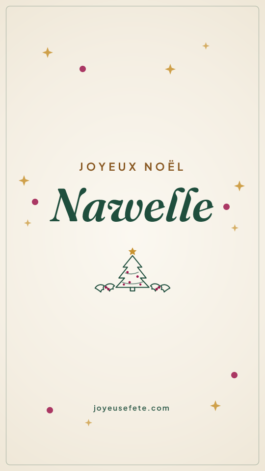 Image « Joyeux Noël Nawelle » au format story