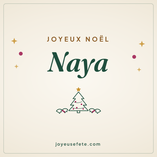 Image carrée « Joyeux Noël Naya » pour WhatsApp