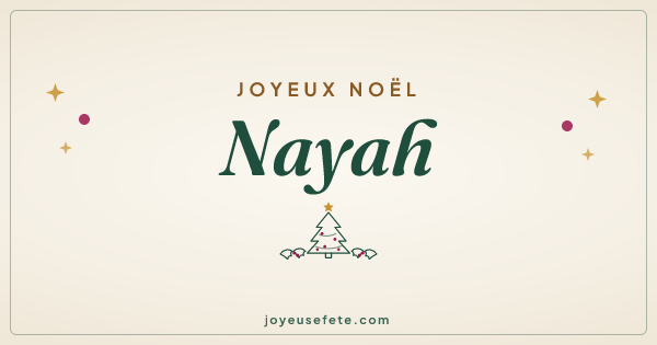 Image « Joyeux Noël Nayah » au format large