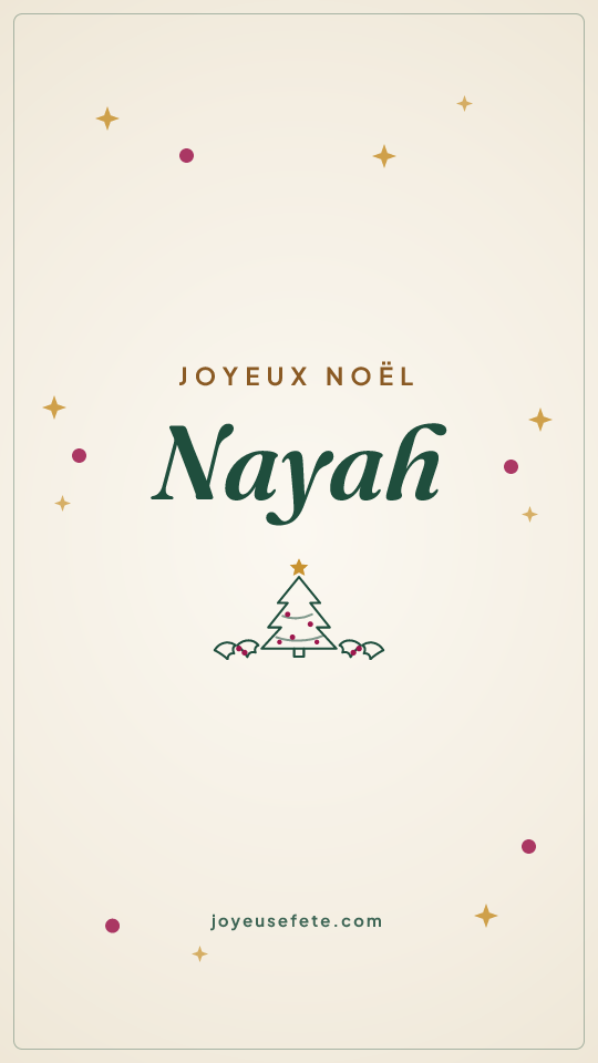 Image « Joyeux Noël Nayah » au format story
