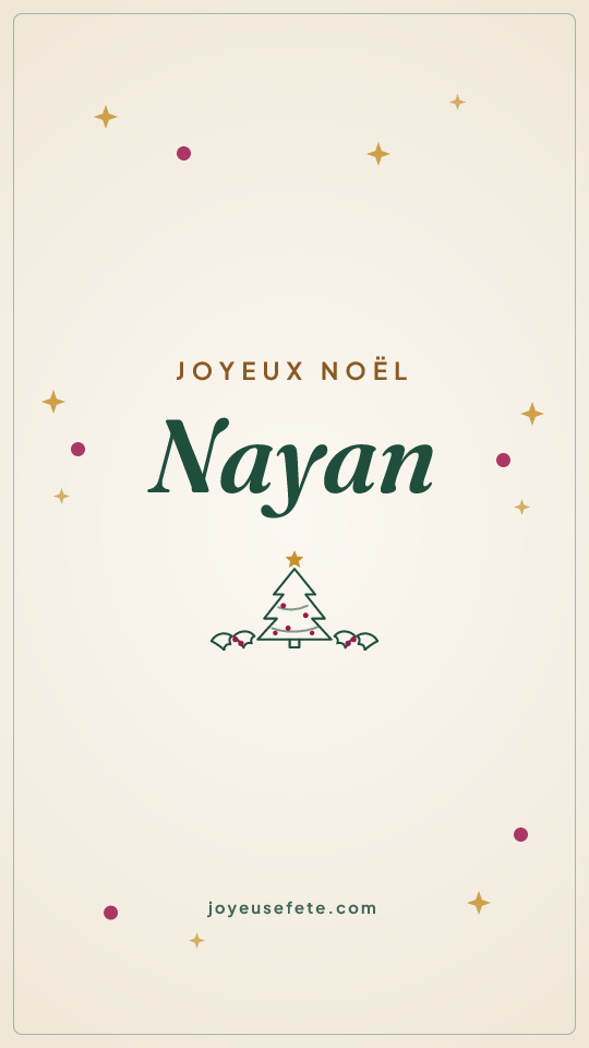 Image « Joyeux Noël Nayan » au format story