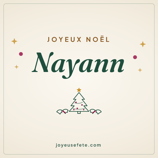Image carrée « Joyeux Noël Nayann » pour WhatsApp