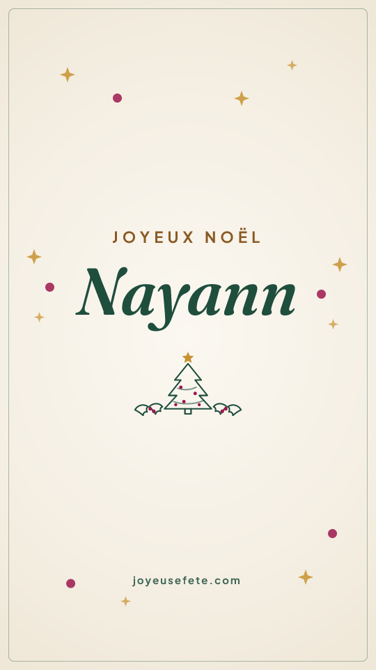 Image « Joyeux Noël Nayann » au format story