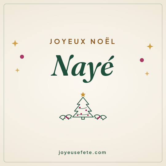 Image carrée « Joyeux Noël Nayé » pour WhatsApp