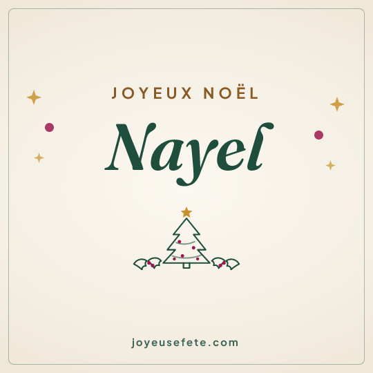 Image carrée « Joyeux Noël Nayel » pour WhatsApp
