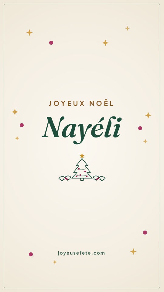 Image « Joyeux Noël Nayéli » au format story