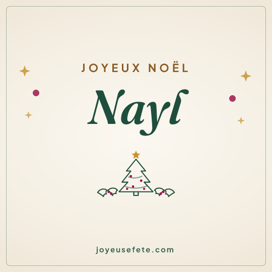 Image carrée « Joyeux Noël Nayl » pour WhatsApp